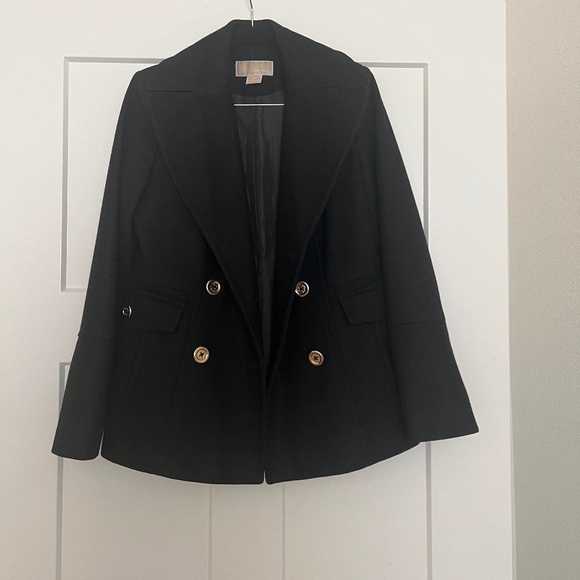 Michael Kors Black Pea Coat - Size Small - Picture 3 of 8